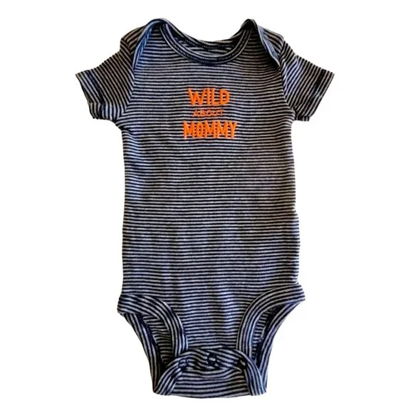 Carter's Boys 1-Pc Short Sleeve Knit Bodysuits 3M Pullover Snap Crotch Set of 4 - Picture 10 of 16